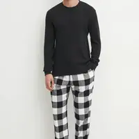 Pyžamo Hollister Co. černá barva, KI313-4022