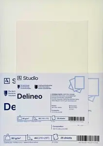 Kreslicí papír Delineo 90g A2, 25 listů
