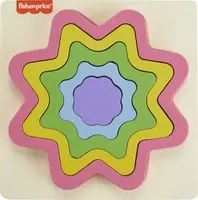 Dřevěná duhová vkládačka - hvězda