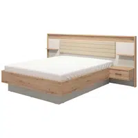 Xora POSTELOVÁ SESTAVA, 160/200 cm, kašmírová, dub artisan