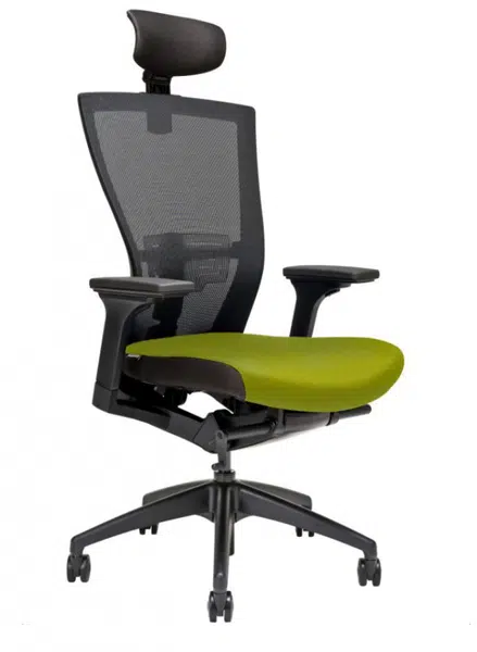 OFFICE MORE Kancelářská židle MERENS BLACK s podhlavníkem