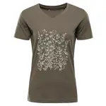 Dámské bavlněné triko alpine pro dorena khaki l