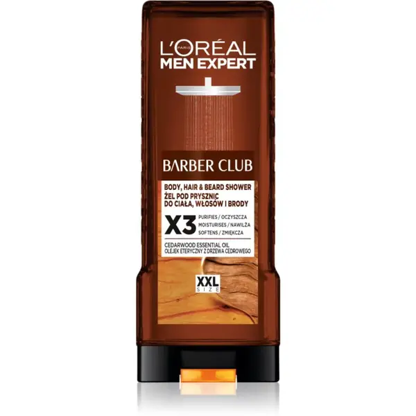 L’Oréal Paris Men Expert Barber Club sprchový gel pro muže na vlasy, vousy a tělo 400 ml