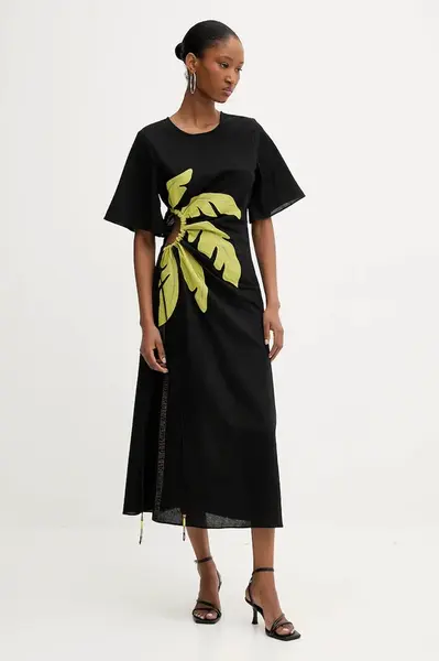 Lněné šaty Never Fully Dressed