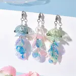3Pcs Jellyfish Shell Pearl & PVC Plastic Paillette & Acrylic Pendants Decorations