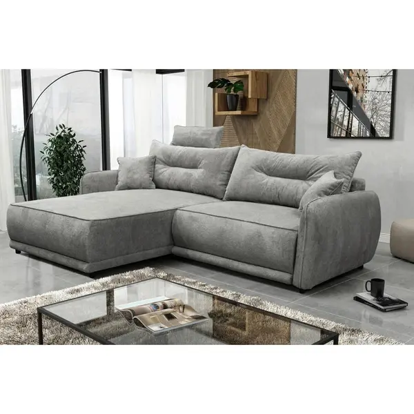 MID.YOU ROHOVÁ SEDAČKA, textil, šedá