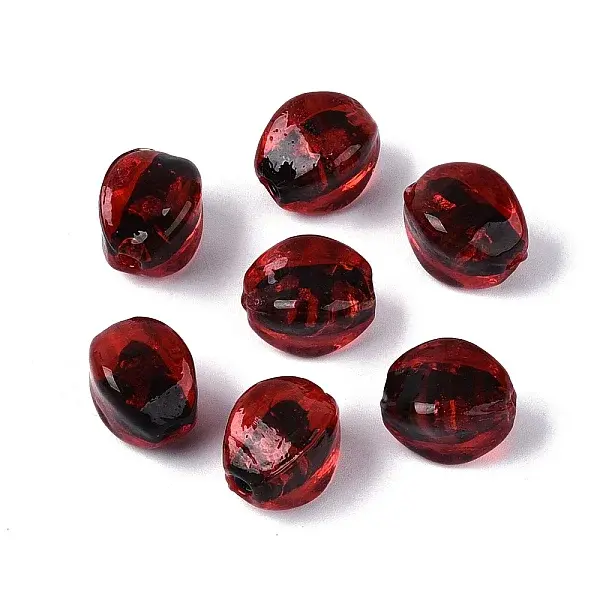 Handmade Silver Foil Glass Beads