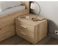 Noční stolek se 2 zásuvkami Iwetta, dub sonoma