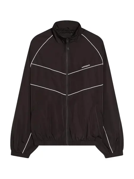 Bershka Prechodná bunda  čierna / biela