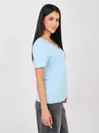 Světle modré triko s krátkým rukávem