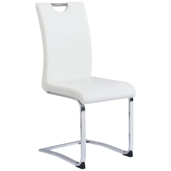 Carryhome HOUPACÍ ŽIDLE, bílá, barvy chromu