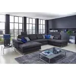 Sit & More SEDACÍ SOUPRAVA, textil, tmavě modrá