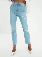 Boyfriend, Mom pre ženy Trendyol - svetlomodrá