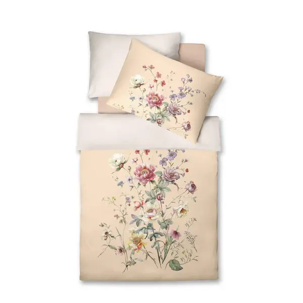 Fleuresse POVLEČENÍ, makosatén, růžová, bílá, světle zelená, korály, 140/200 cm