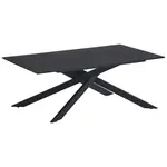 Stylife KONFERENČNÍ STOLEK, černá, sklo, kov, 115/65/42 cm