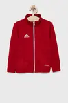 Dětská mikina adidas Performance H57563 červená barva, hladká
