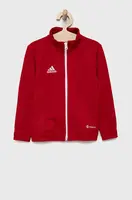 Dětská mikina adidas Performance H57563 červená barva, hladká