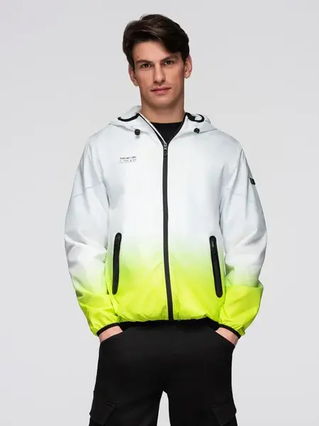 Men's sports jacket with ombre effect and reflectors