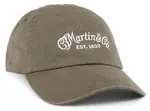 Martin Cotton Baseball Cap Olive/White Logo
