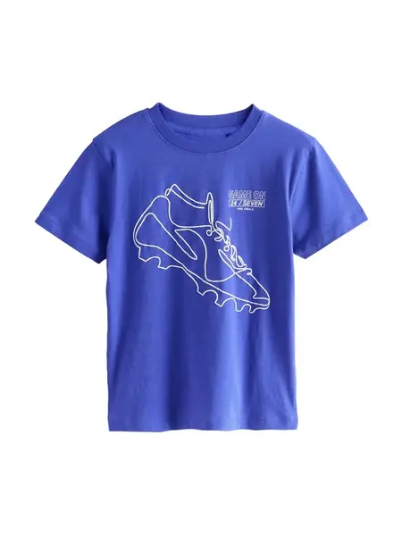 Next Tričko  kráľovská modrá / biela