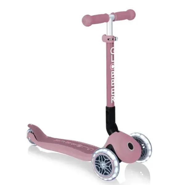 Globber koloběžka Junior Foldable lights Ecologic - Berry