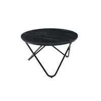 MID.YOU KONFERENČNÍ STOLEK, černá, kov, kámen, 80/46/80 cm