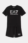 Dětská bavlněná souprava EA7 Emporio Armani černá barva, 7B000043 AF10378