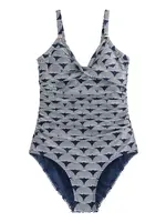 Next Jednodielne plavky  námornícka modrá / biela