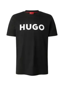 HUGO Tričko 'Dulivio'  čierna / biela