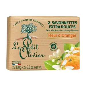 Le Petit Olivier Extra jemné mýdlo Pomerančový květ 2x100 g