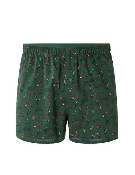 Zelené boxerky s motivem skútrů