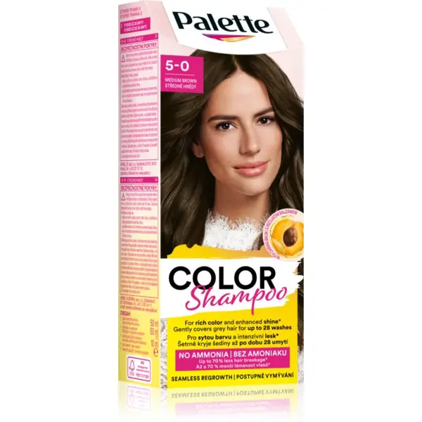 Schwarzkopf Palette Color Shampoo tónovací šampón odtieň 5-0 Medium Brown 50 ml