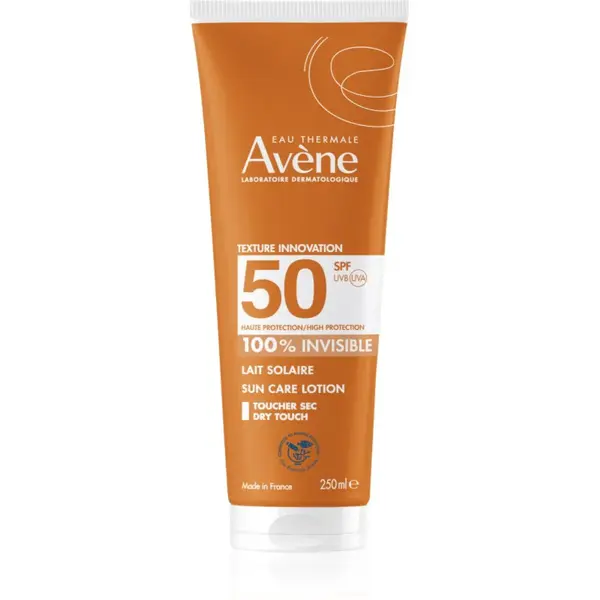 Avène Sun Care Lotion 100% Invisible vodeodolné mlieko na opaľovanie SPF 50 250 ml
