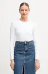 Calvin Klein Jeans tričko s dlhým rukávom dámske bavlnené s elastanom