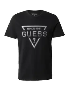 GUESS Tričko  striebornosivá / čierna