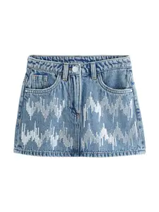 Next Sukňa  modrá denim