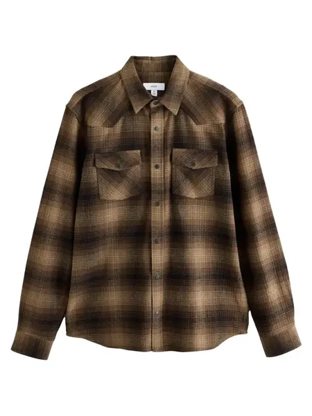 Next Košeľa  hnedá / čierna