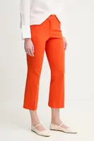 Kalhoty Sisley dámské, černá barva, jednoduché, medium waist