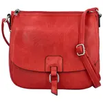 Trendy dámská koženková crossbody kabelka Samira, červená