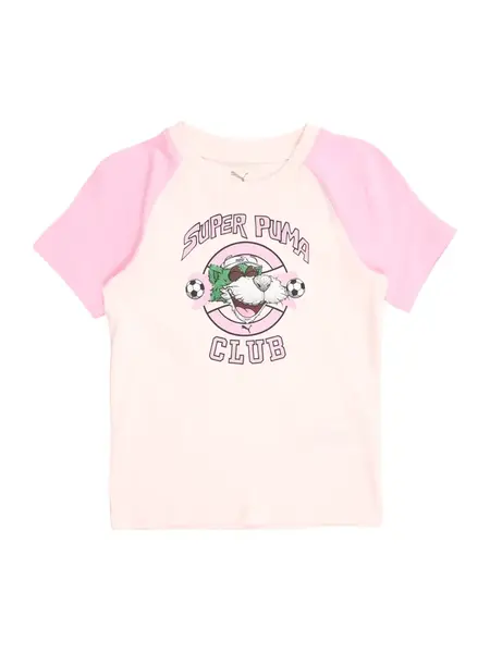 PUMA Tričko 'SUPER'  rosé / svetloružová / čierna / biela
