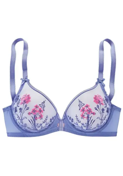 LASCANA Podprsenka  modrá / ružová / biela