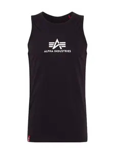 ALPHA INDUSTRIES Tričko  čierna / biela