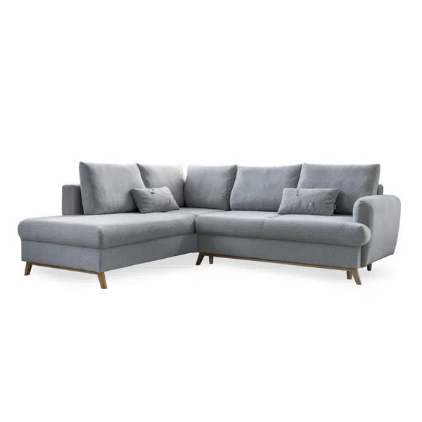 MID.YOU ROHOVÁ SEDAČKA, textil, světle šedá