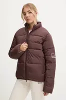Bunda EA7 Emporio Armani dámská, hnědá barva, zimní, PNHXZ.6DUB02
