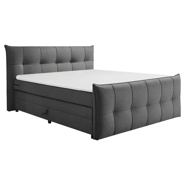 MID.YOU POSTEL BOXSPRING, 160/200 cm, antracitová