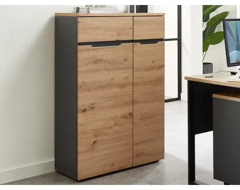 Úložná skříňka Memphis, 75 cm, dub artisan/grafit