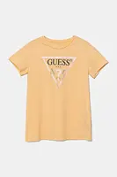 Dětské bavlněné tričko Guess oranžová barva, J73I56 K8HM0