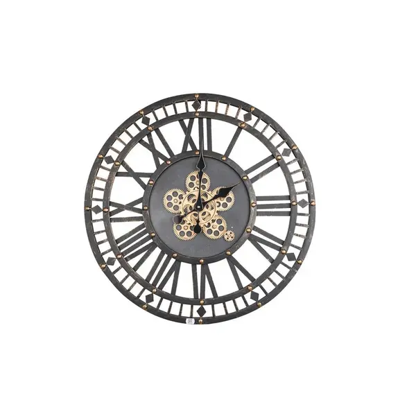 Landscape NÁSTĚNNÉ HODINY, antracitová, barvy zlata, 70/70/6 cm