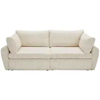 Carryhome ROZKLÁDACÍ POHOVKA, textil, krémová