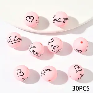 30Pcs Silicone Beads
